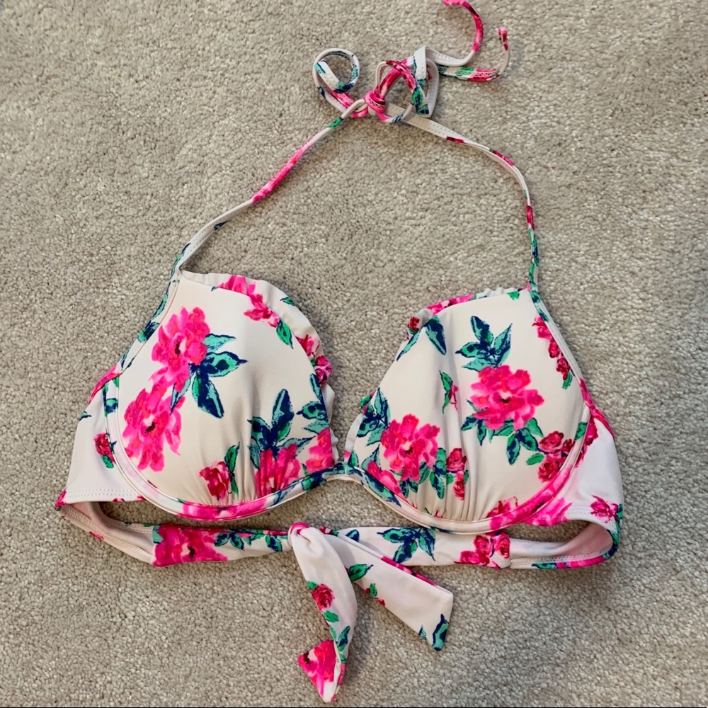 Floral bikini top